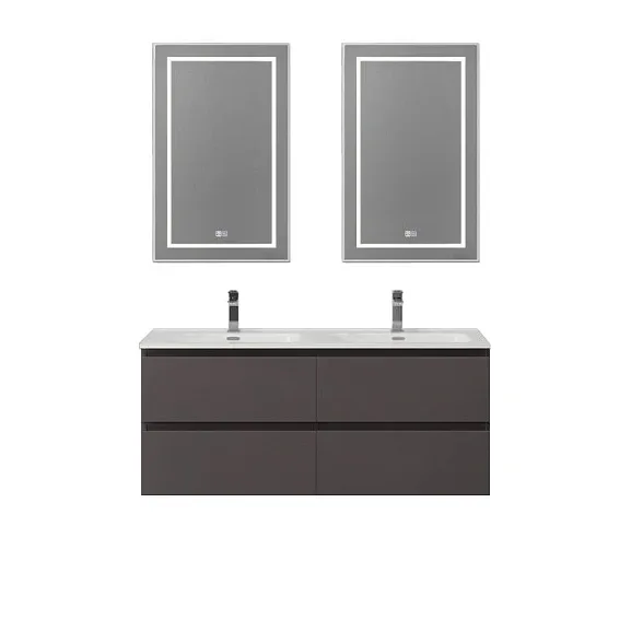Комплект мебели BelBagno Крафт (Kraft) 120 с четырьмя ящиками темно-серый матовый (раковина BB1200-2-ETL)