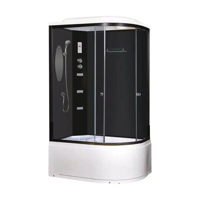 Душевая кабина Niagara Ultra NG-214-01LN (120х80х220) высокий поддон(48см),черный,стекло тонированное