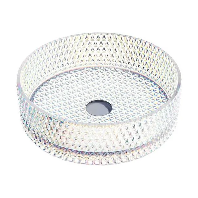 Раковина из стекла Ceramica Nova Кристалл (Cristal) 36 см CN6059 накладная цвет прозрачный