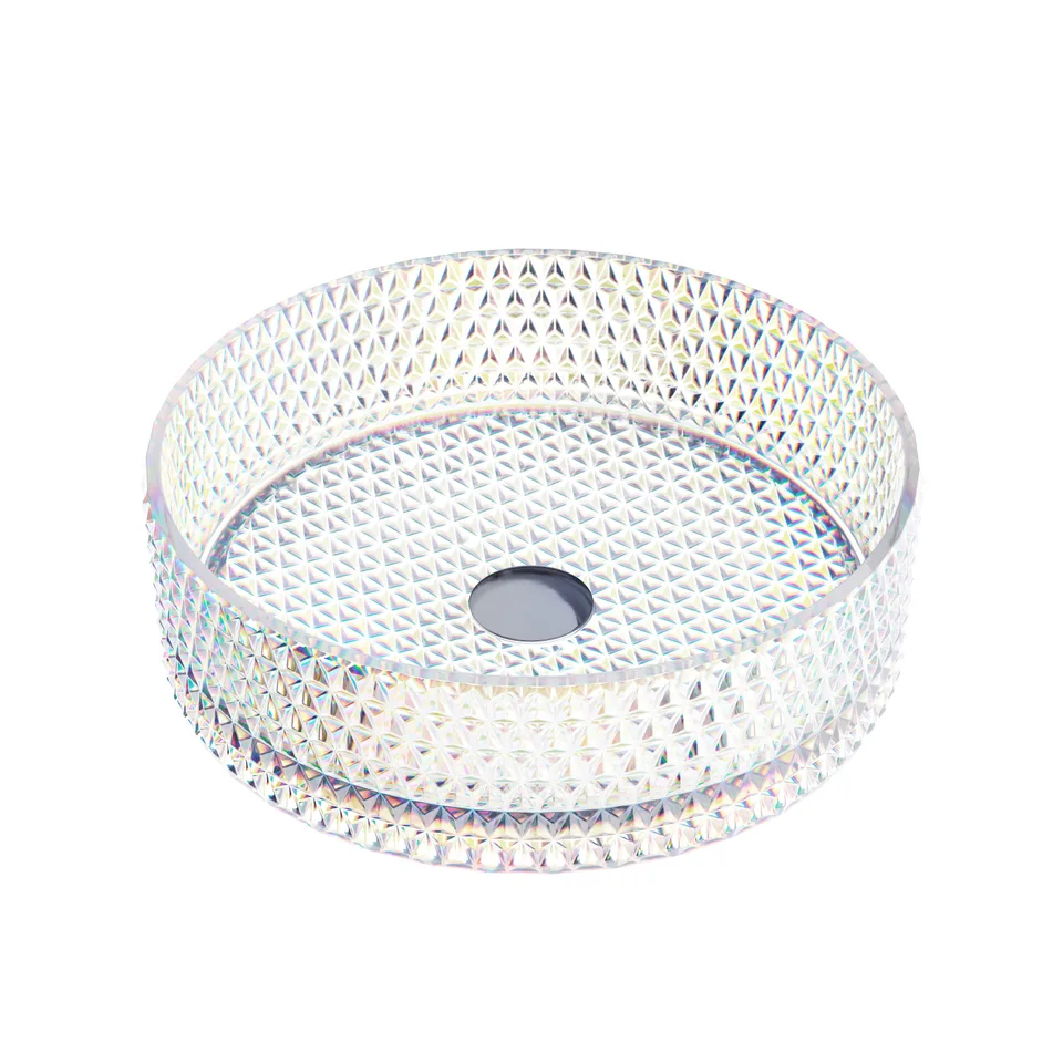 Раковина из стекла Ceramica Nova Кристалл (Cristal) 36 см CN6059 накладная цвет прозрачный