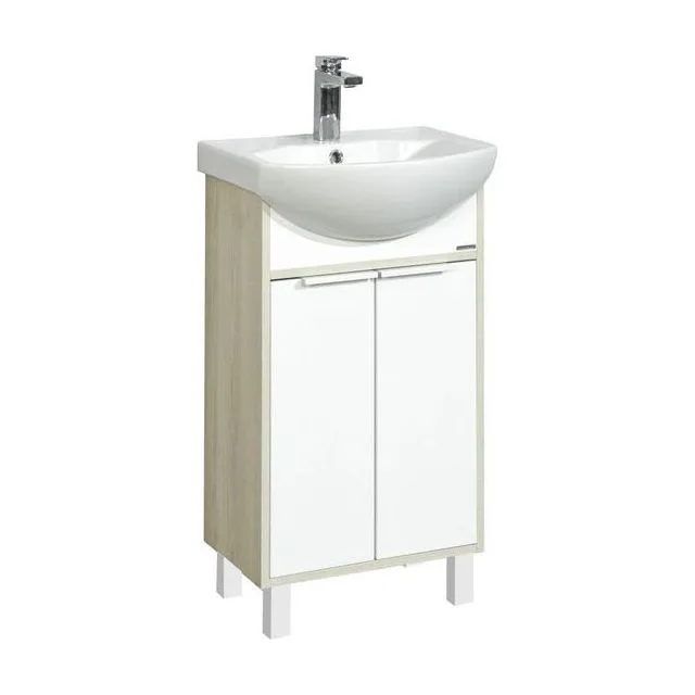 Тумба под раковину AQUATON Рико 50 белый, ясень фабрик 1A212401RIB90