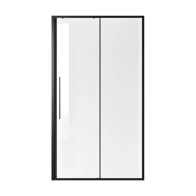 Дверь в нишу Niagara Nova NG-84-13AB (130х195) черный матовый,стекло прозрачное,дверь раздвижная