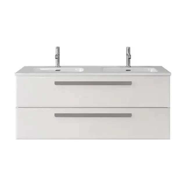 Тумба с раковиной Cezares Эко-Кер (Eco-Cer) 120 белый глянцевый (раковина CZR-8095-120-2)