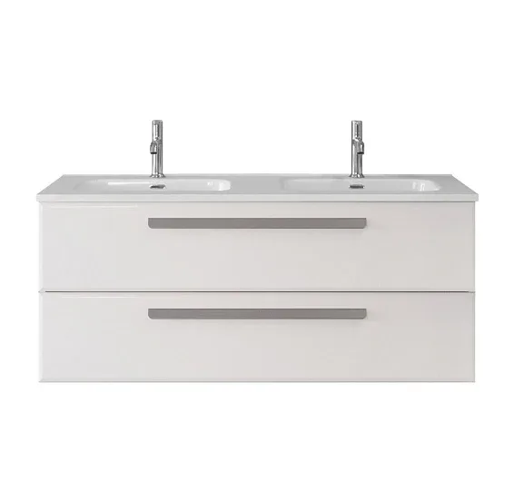 Тумба с раковиной Cezares Эко-Кер (Eco-Cer) 120 белый глянцевый (раковина CZR-8095-120-2)