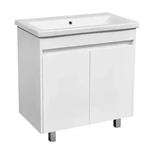 Тумба с раковиной Stella Polar Фаворита 80 белый глянец