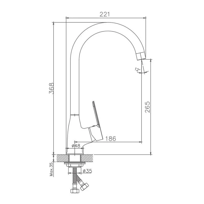 Смеситель Haiba HB73557-8 для кухни белый