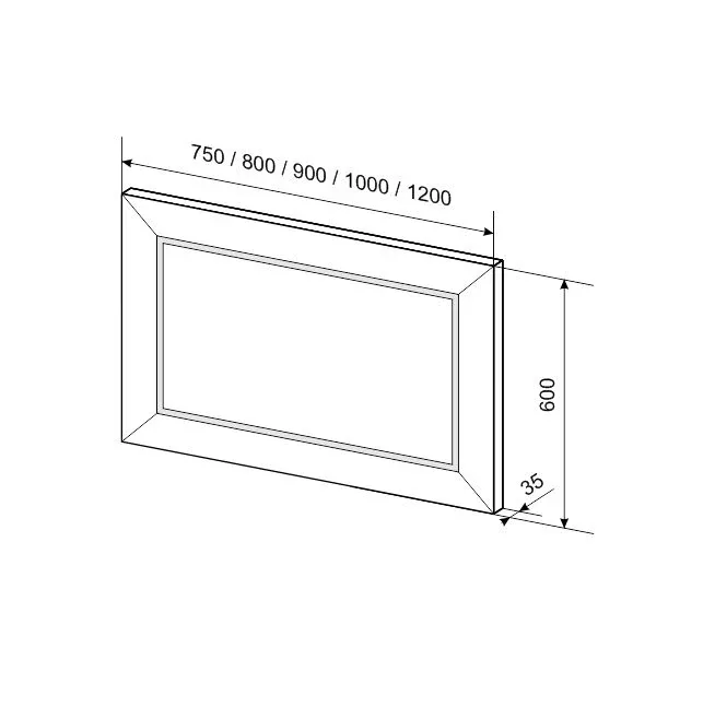 Зеркало SanVit Кристалл 80*60 с LED-подсветкой