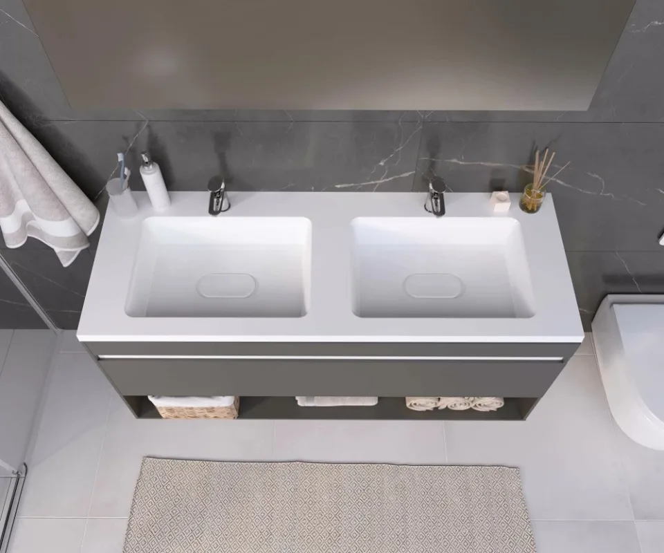Встраиваемая раковина Uperwood Modul 120*45 двойная