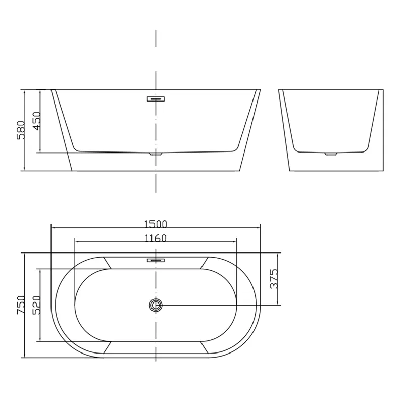 Ванна Гранд 150×75 см