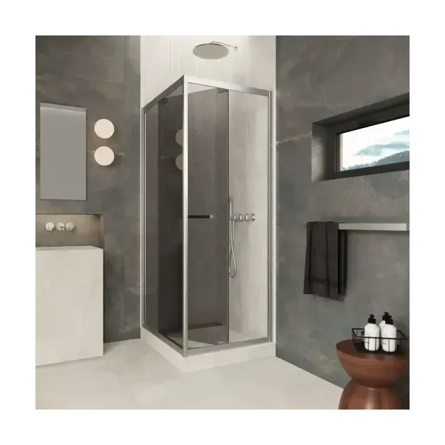 Душевой уголок Z+ZPV Inside 70*70 04 07 профиль никель стекло графит
