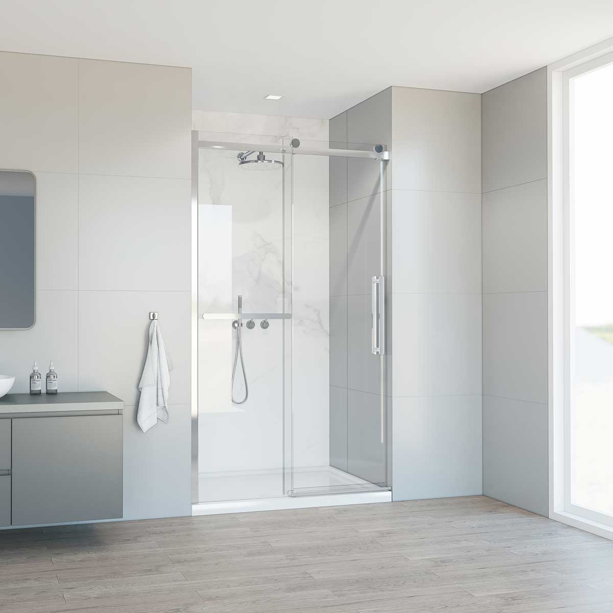 Душевая дверь Vincea Комо Софт (Como Soft) VDS-1CS120CL 120х195 стекло прозрачное 8 мм профиль хром