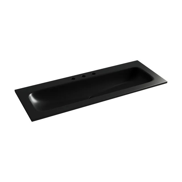 Раковина из сантехнического фарфора Ceramica Nova Грация (Grace) 121 см CN7024MB накладная цвет черный матовый