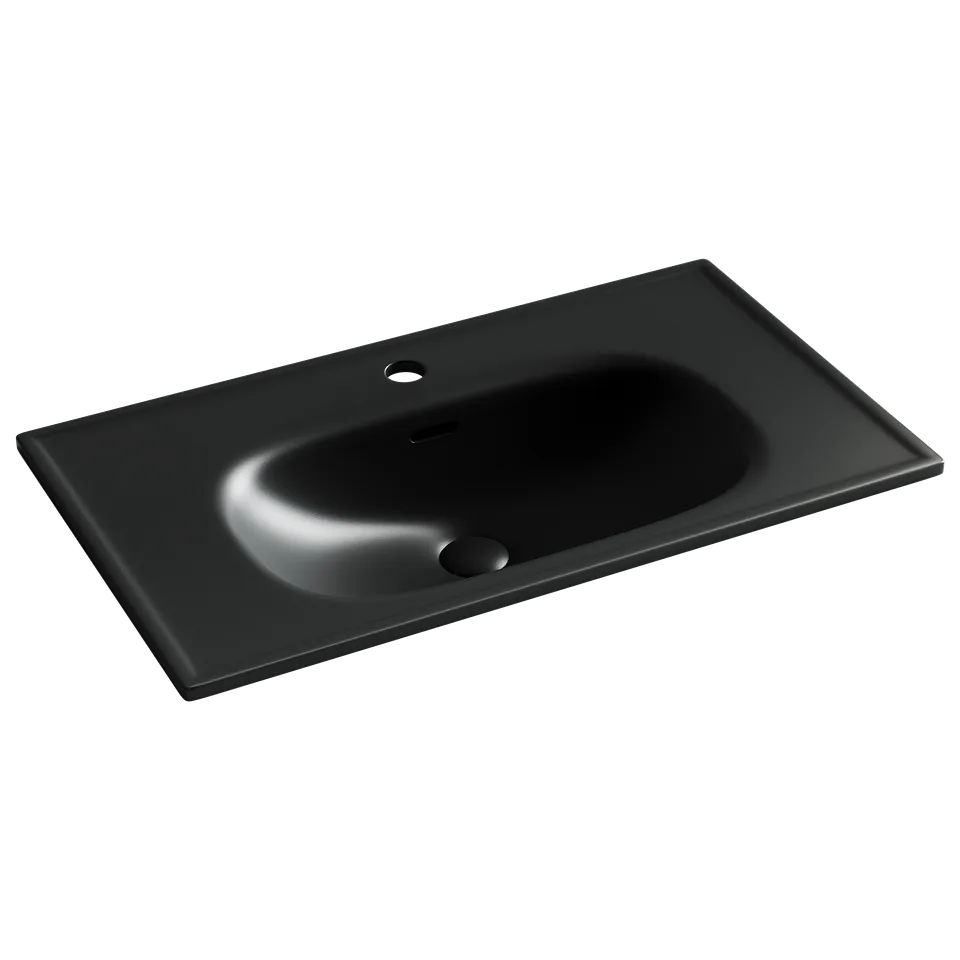Раковина из сантехнического фарфора Ceramica Nova Сабо (Sabo) 80 см CN13002MB накладная цвет черный матовый