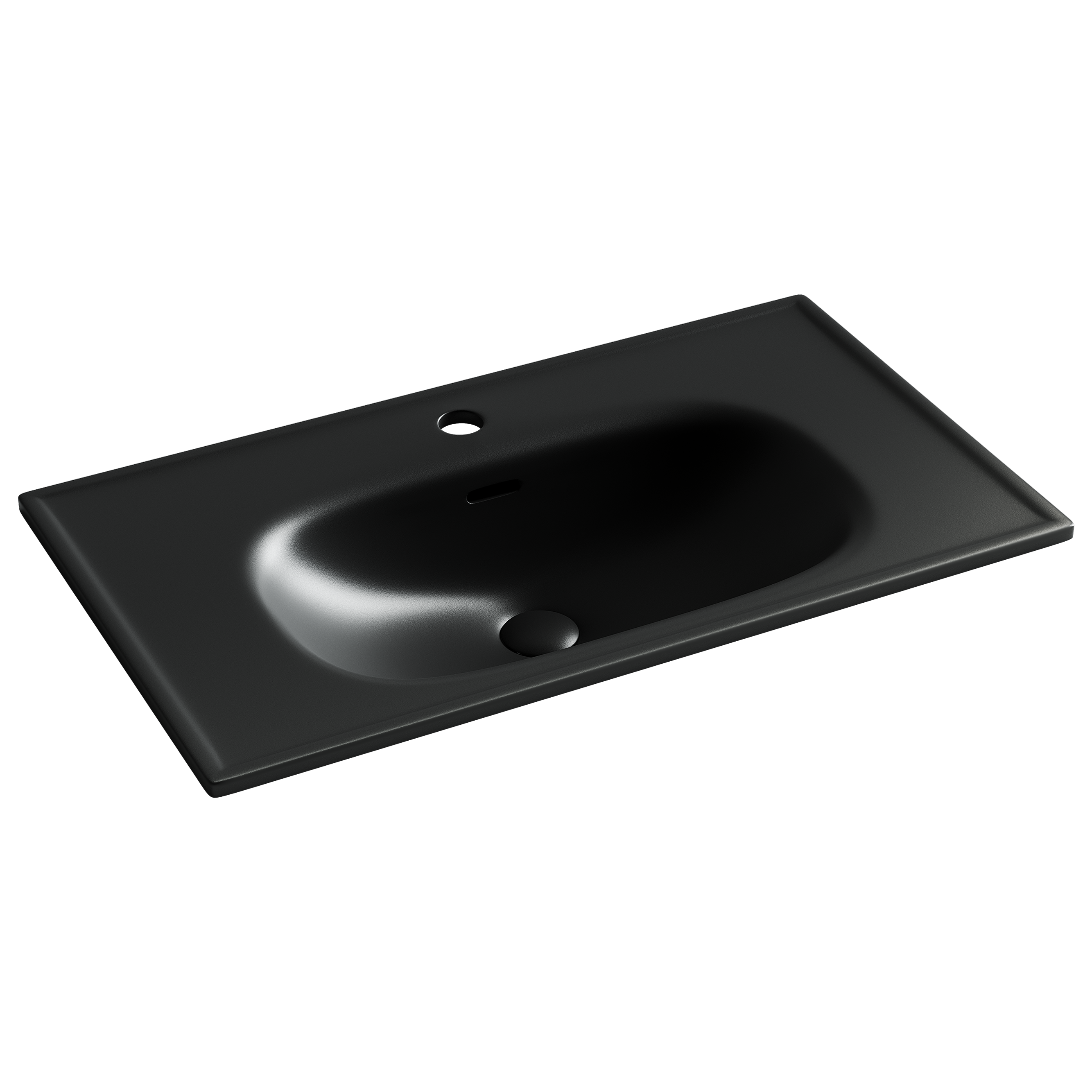 Раковина из сантехнического фарфора Ceramica Nova Сабо (Sabo) 80 см CN13002MB накладная цвет черный матовый