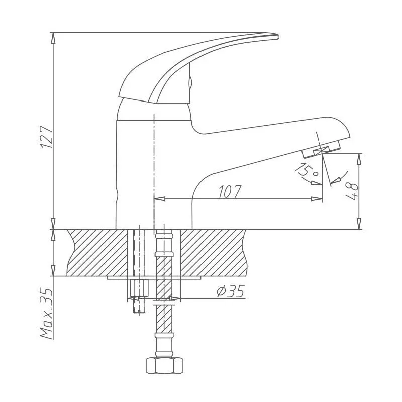Смеситель Haiba HB1003 для раковины хром