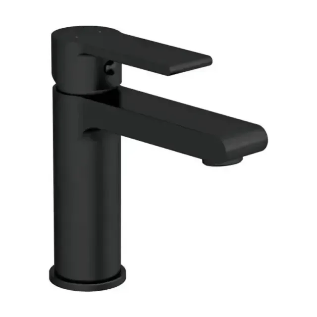 Смеситель Cersanit Браско (Brasko) Блэк (Black) 63107 для раковины с донным клапаном Клик-клак (Click-Clack) черный