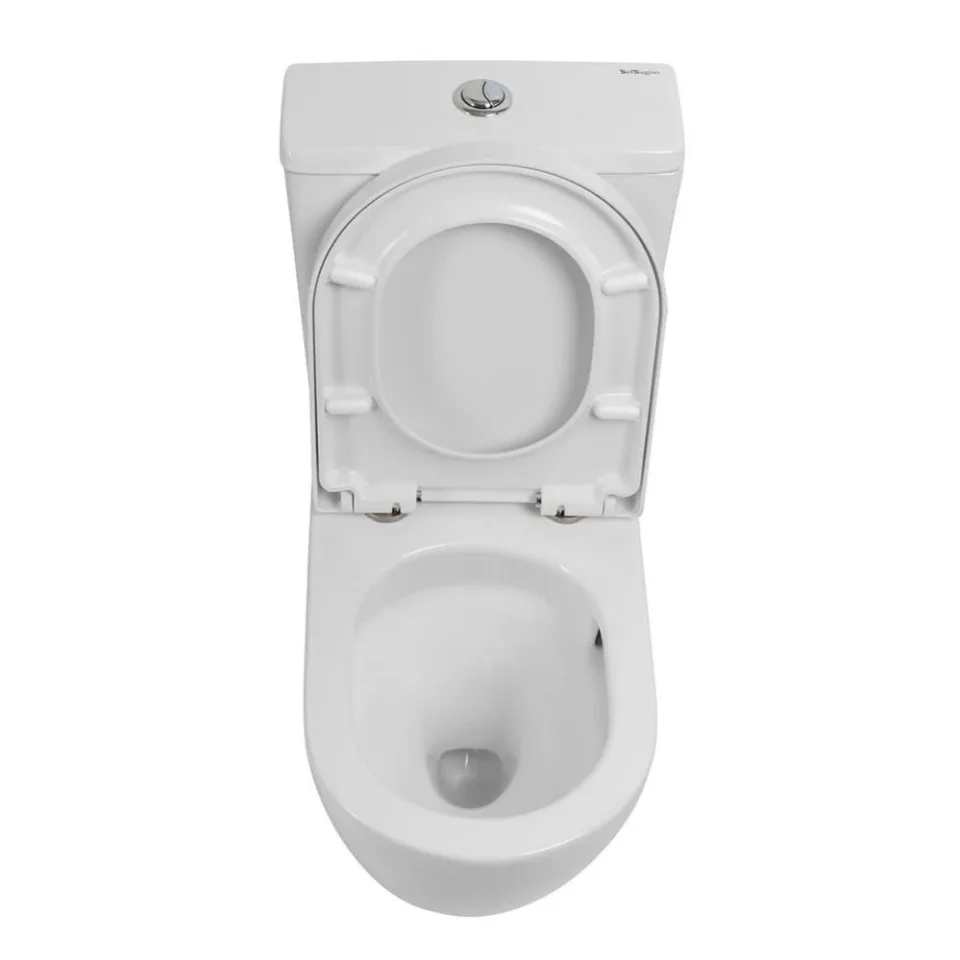 Унитаз-компакт BelBagno Сфера-Тор (Sfera-Tor) 39,5*66,5 безободковый с крышкой-сиденьем микролифт