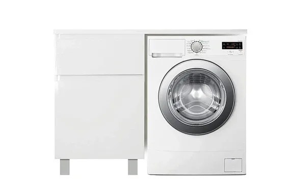 Тумба с раковиной Эстет Dallas Luxe 150 L напольная 2 ящика белая ФР-00009681