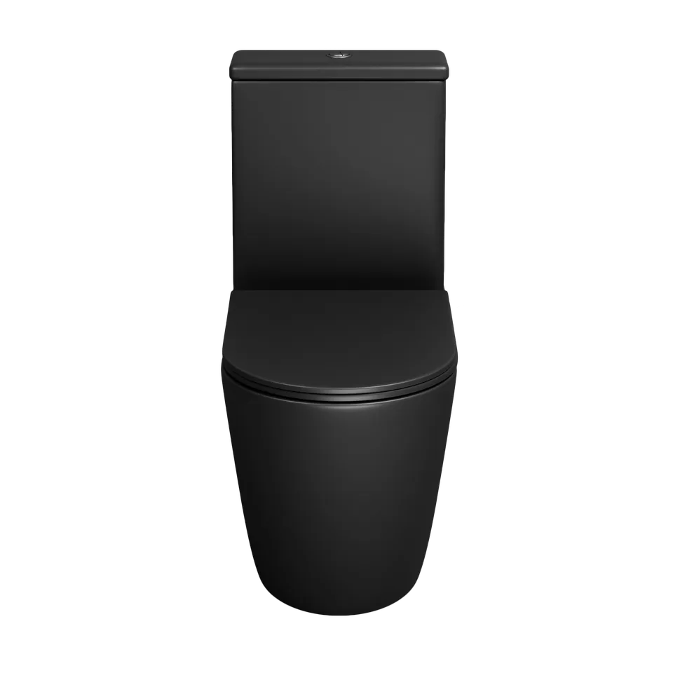 Унитаз напольный Grossman Color GR-4480BMS (620х365х810) безободковый,черный матовый с тонкой крышкой,микролифт,2 места