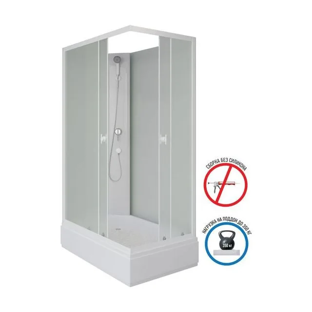 Душевая кабина Niagara Promo P100/80/26Q/MT/BK (100х80х200)