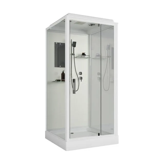 Душевая кабина Niagara Standart ST80/15Q (80х80х215) квадрат,поддон 15см,распашная,проф.белый