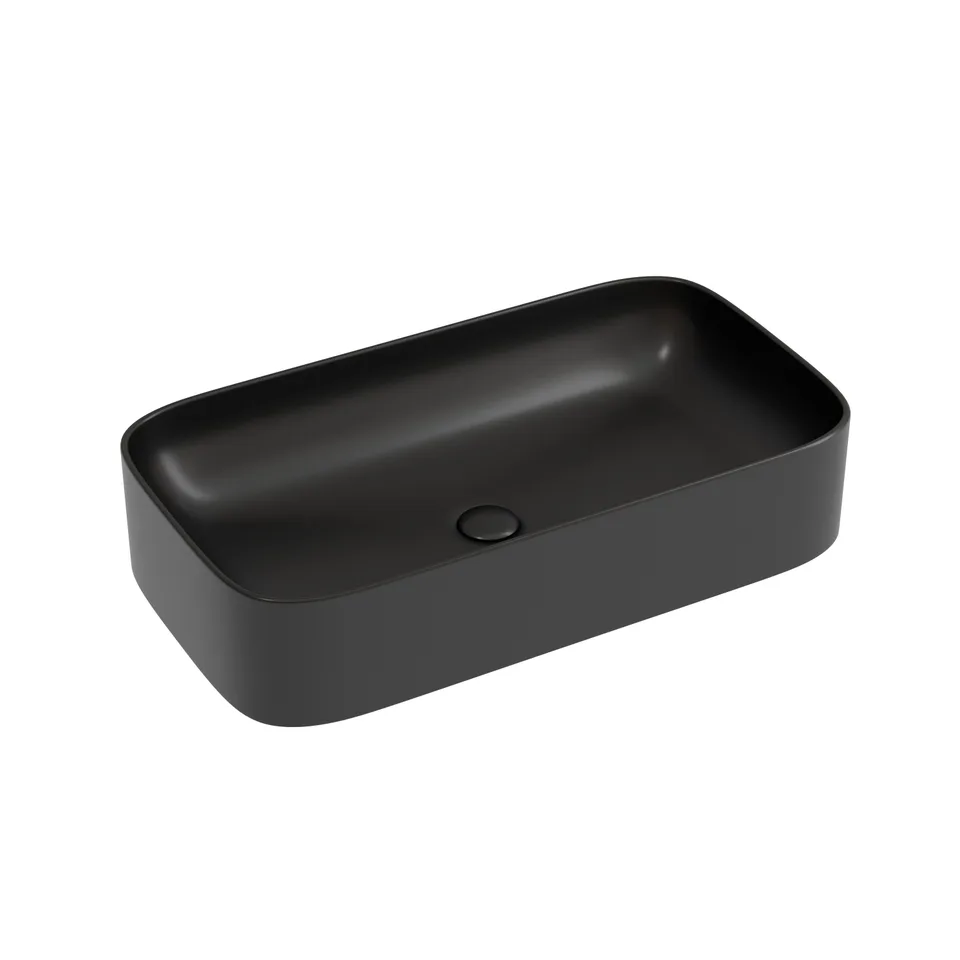 Раковина из сантехнического фарфора Ceramica Nova Элемент (Element) 71 см CN6054MB накладная цвет черный матовый