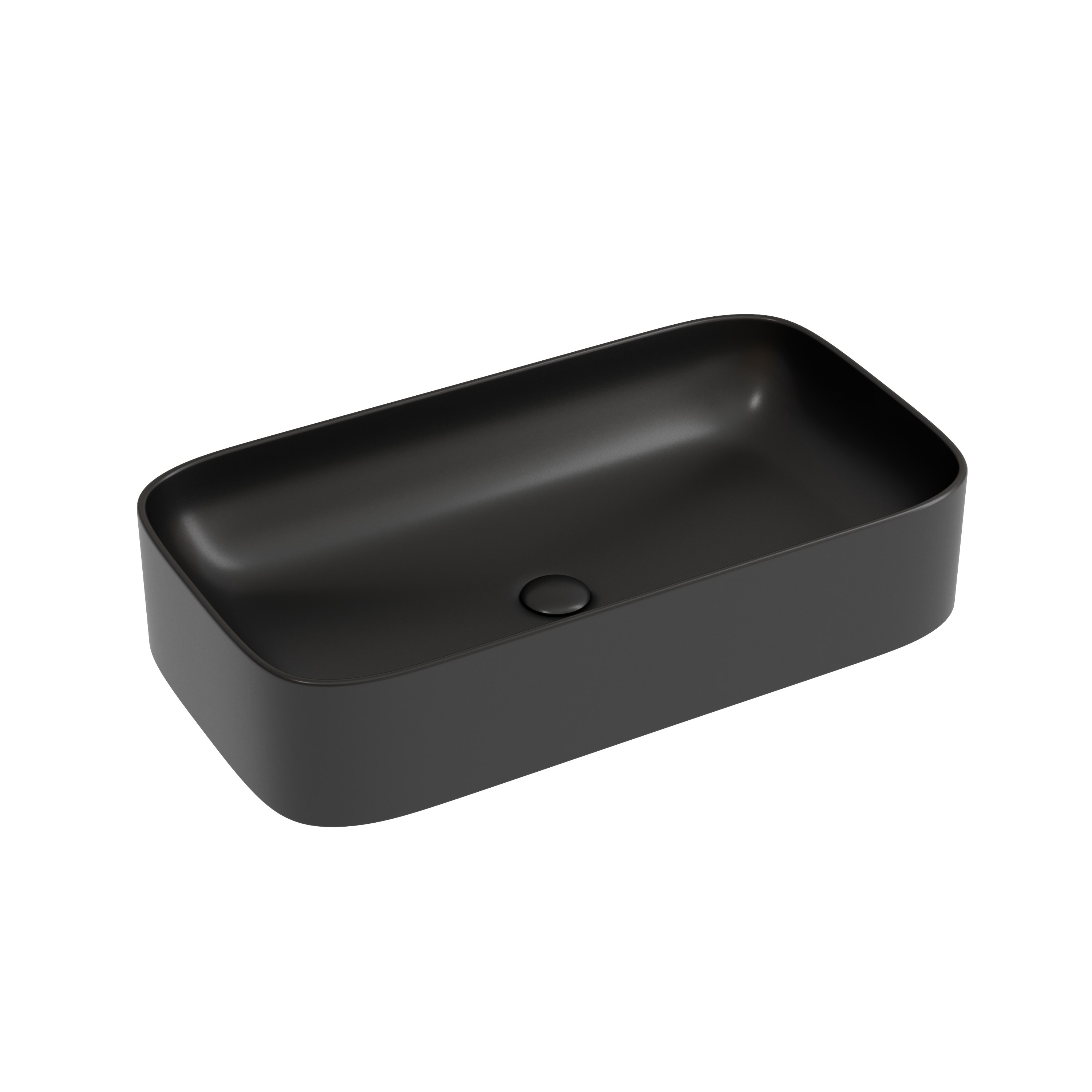 Раковина из сантехнического фарфора Ceramica Nova Элемент (Element) 71 см CN6054MB накладная цвет черный матовый