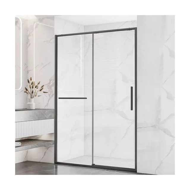 Душевая дверь Vincea Слим Софт (Slim Soft) VDS-1SS120CLGM 120х200 стекло прозрачное 6 мм профиль вороненая сталь