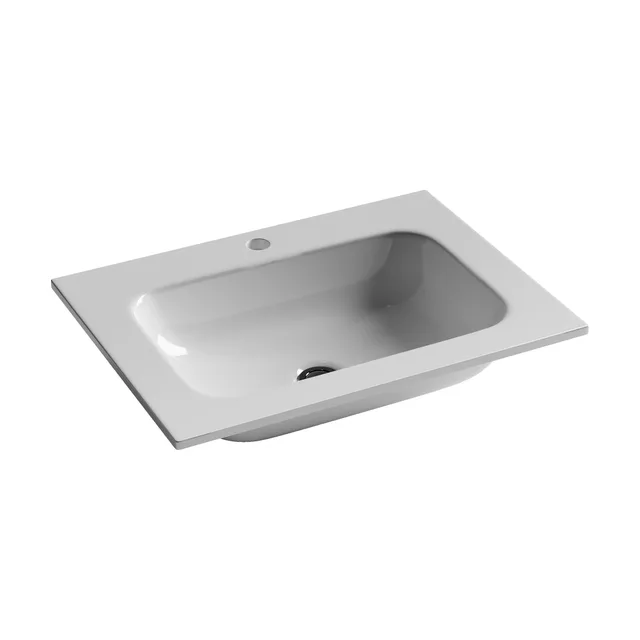 Раковина из сантехнического фарфора Ceramica Nova Грация (Grace) 61 см CN7011 накладная цвет белый