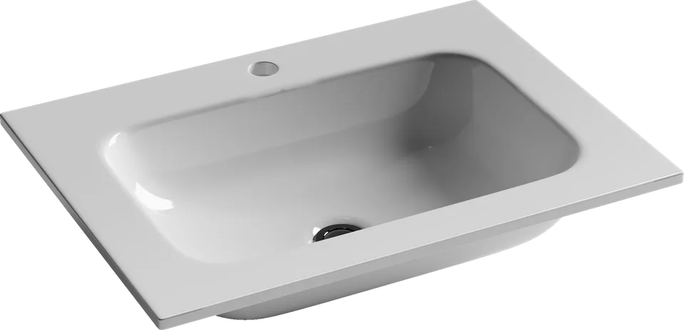 Раковина из сантехнического фарфора Ceramica Nova Грация (Grace) 61 см CN7011 накладная цвет белый