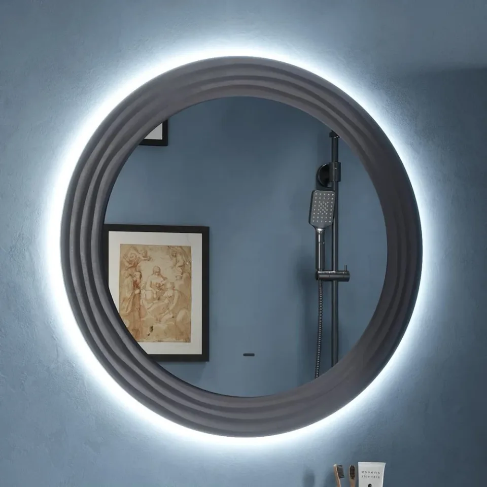 Зеркало Equil Мираж/Miraget 80*80 с подсветкой, графит
