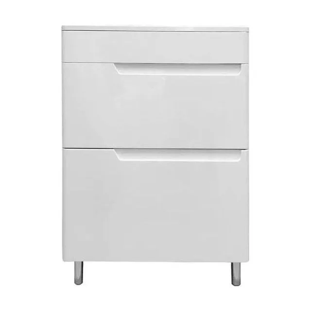 Тумба с раковиной Эстет Kare Luxe 60 напольная 2 ящика белая ФР-00007072