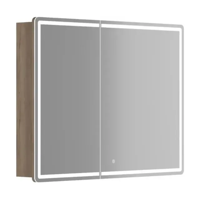 Зеркало-шкаф Sancos Mirror 99*74 с Led подсветкой дуб галифакс натуральный