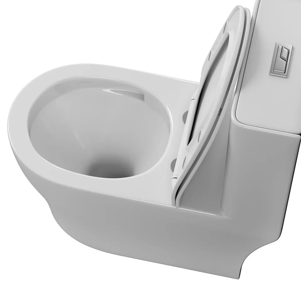 Унитаз напольный Grossman Classic GR-4488SQ (700х375х780) безободковый,белый,моноблок с тонкой крышкой,микролифт,смыв торнадо,1 мест