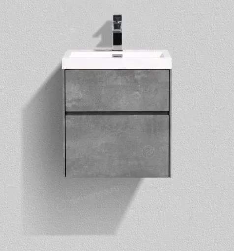 Тумба с раковиной BelBagno Пьетра (Pietra) Мини (Mini) 50 с асимметричными ящиками цемент штукатурка
