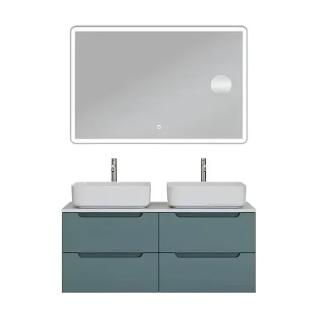 Комплект мебели BelBagno Этна (Etna) 120 голубой матовый (столешница EK-120-2-BL, раковины BB1304)