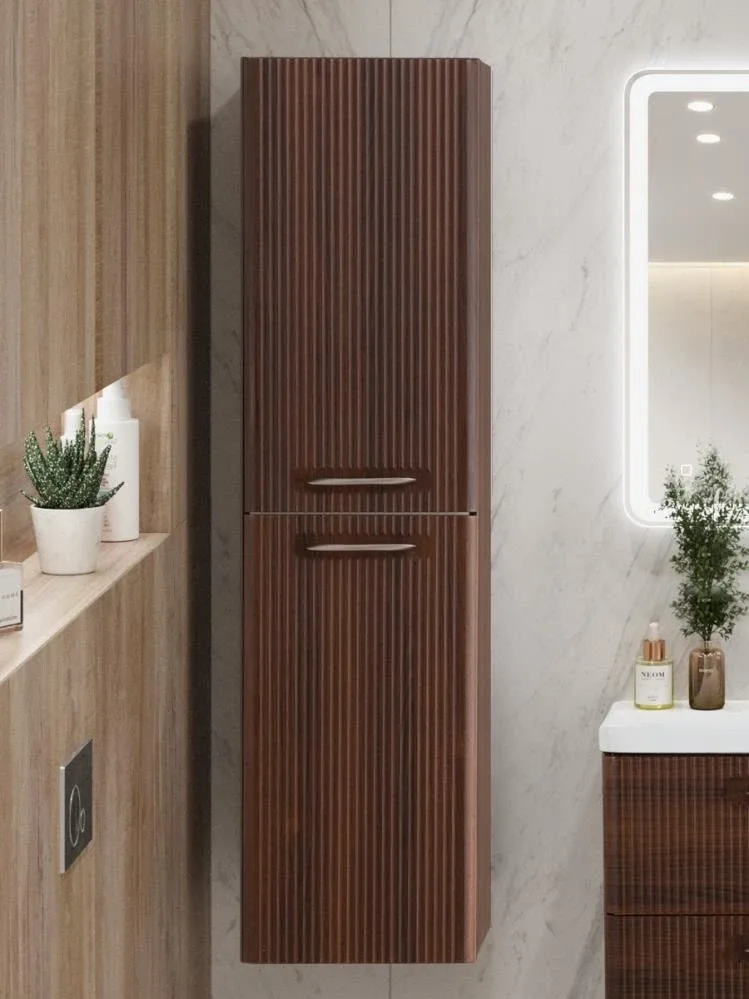 Пенал BelBagno Дуэ (Due) 40 орех,ручки сатиновый никель левая/правая