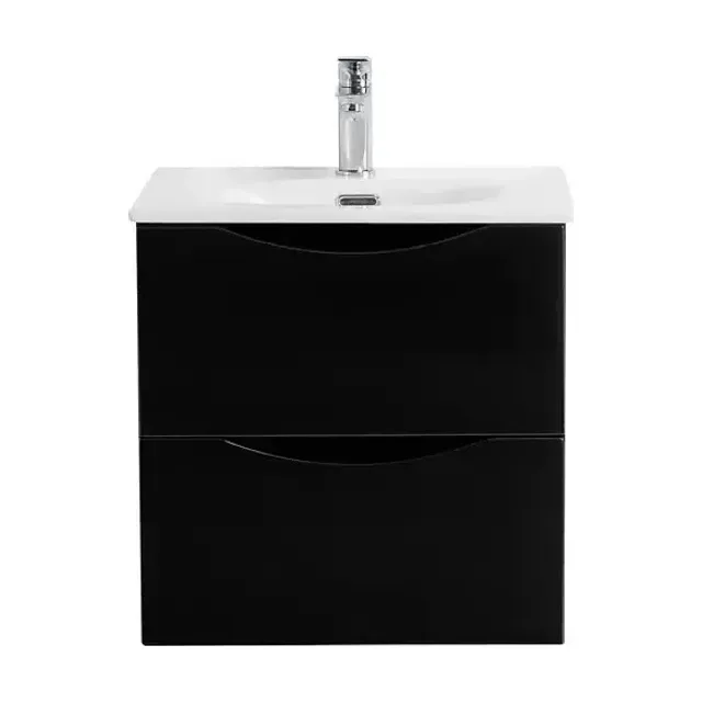Тумба с раковиной BelBagno Marino-Cer-Mini 50 черный глянец
