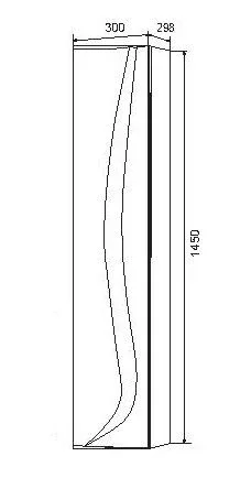 Пенал Aima Mirage 30П 1д white L