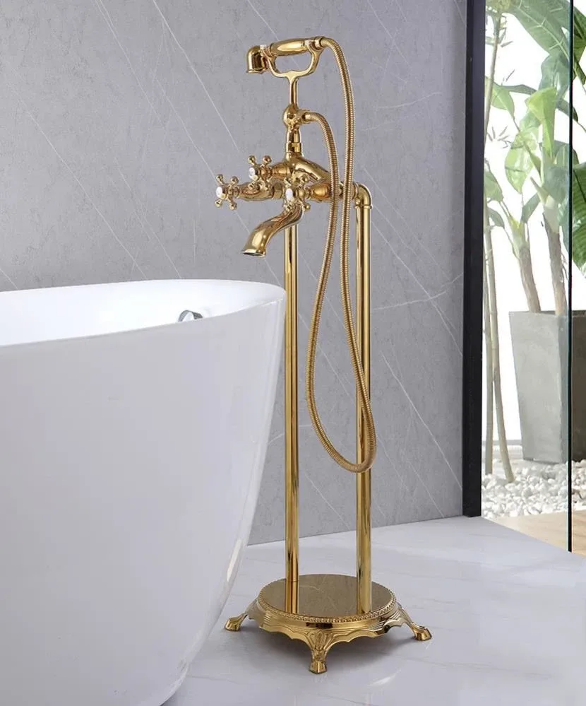 Напольный смеситель ABBER Klassik AF8415G золото