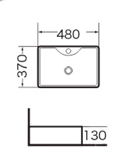Раковина Grossman GR-3017 (480х370х130) белая,1 место