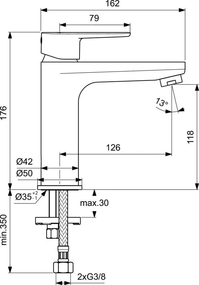 Смеситель Ideal Standard Cerafine O BC554AA для раковины хром