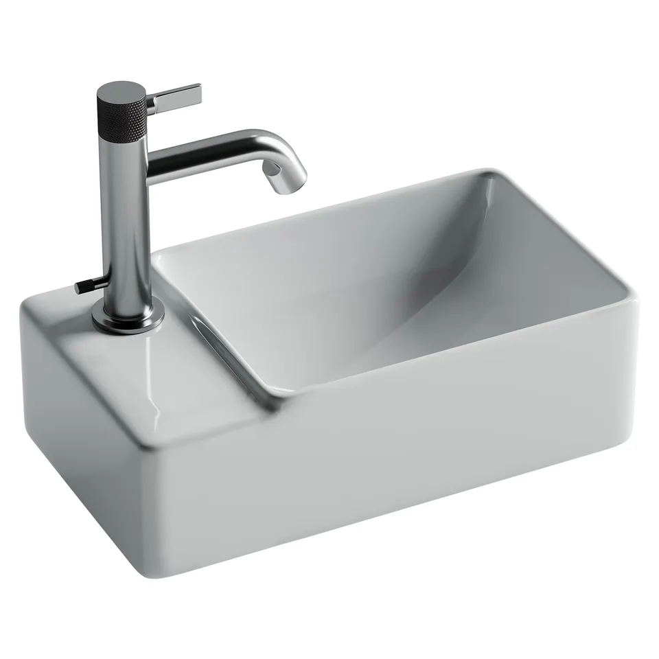 Раковина из сантехнического фарфора Ceramica Nova Элемент (Element) 40 см CN5046 подвесная цвет белый