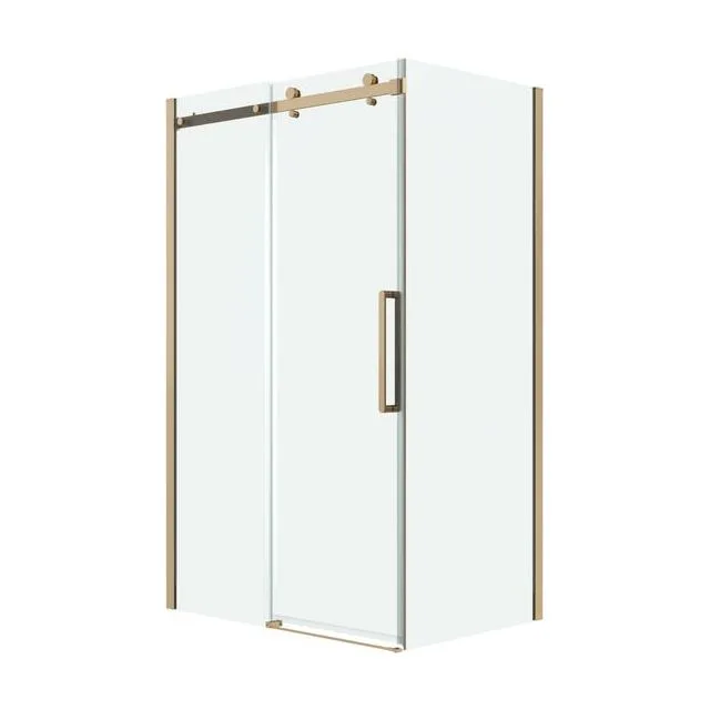 Душевое ограждение Grossman Classic 100.K33.04.120.32.00-200.K33.04.100.32.00 (120х100х195) раздвижная,золото сатин,стекло прозрачное