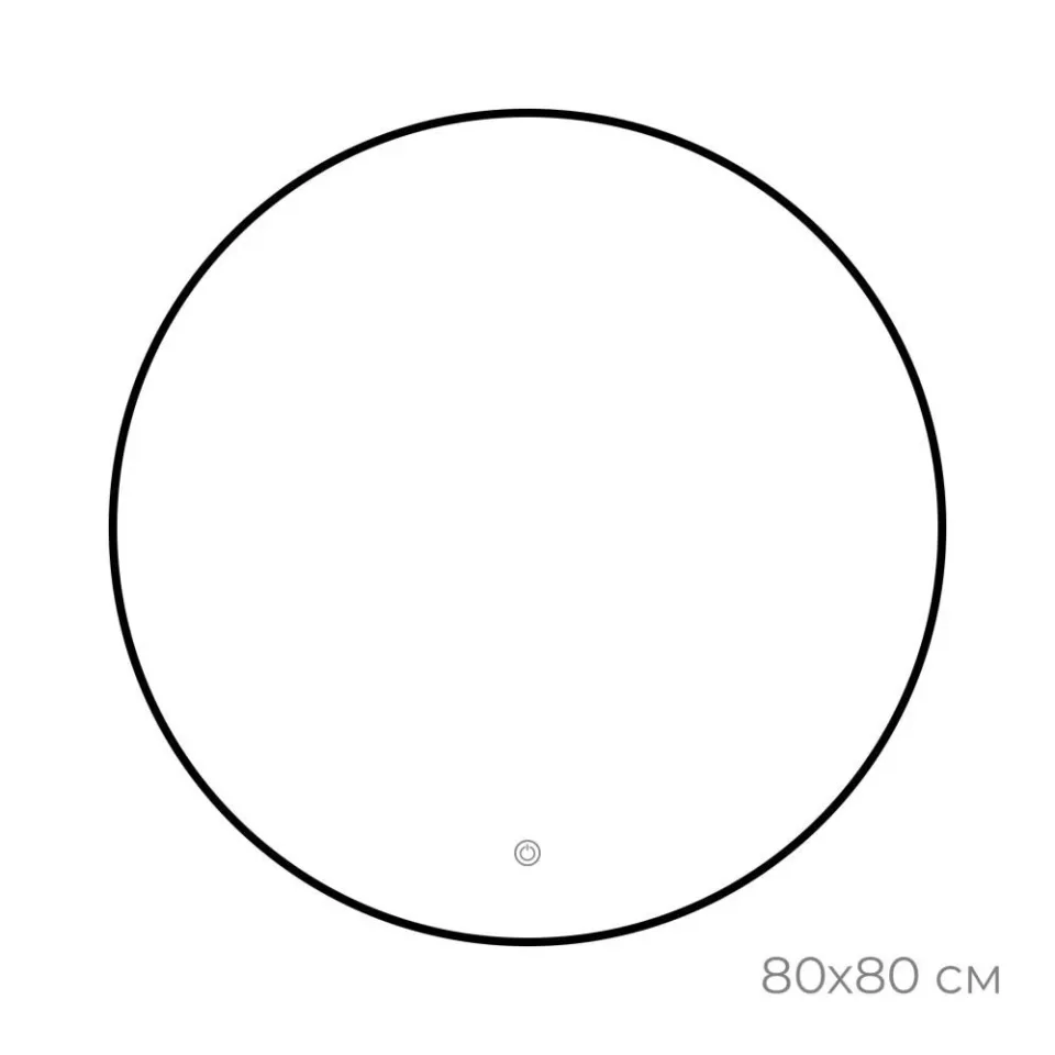 Зеркало Fixsen FX-1080B 80 с led-подсветкой черное
