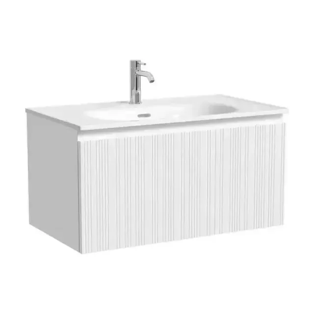 Тумба под раковину Sancos Код (Code) 79 см CD80W настенная универсальная 1 ящик