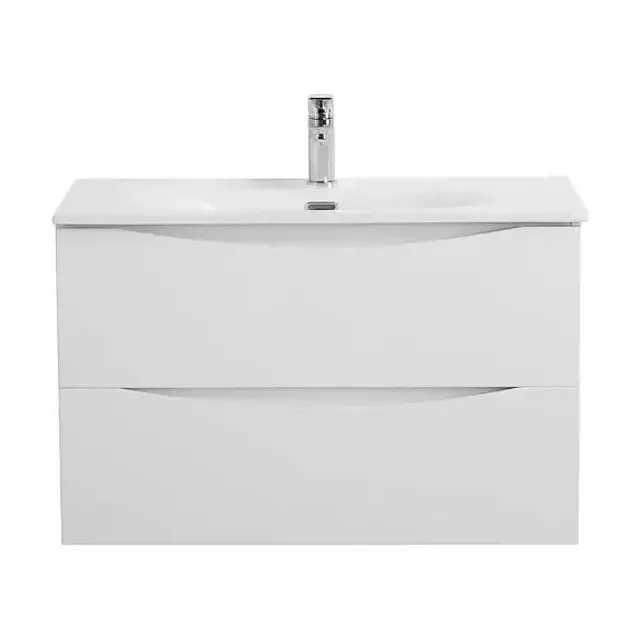 Тумба с раковиной BelBagno Marino-Cer-Mini 80 белый глянец