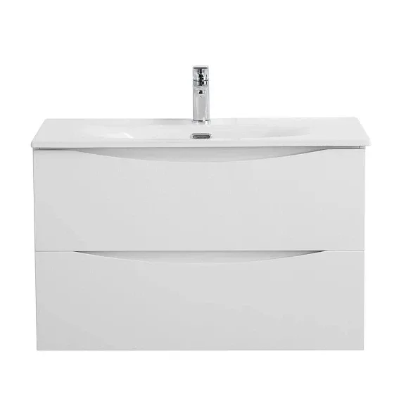 Тумба с раковиной BelBagno Marino-Cer-Mini 80 белый глянец