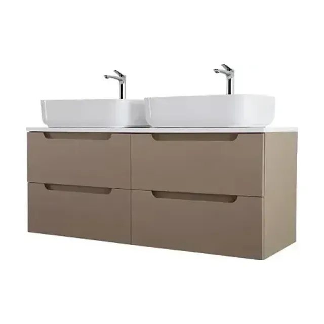 Тумба с раковиной BelBagno Этна (Etna) 120 бежевая матовая (столешница EK-120-2-BO, раковины BB1304)