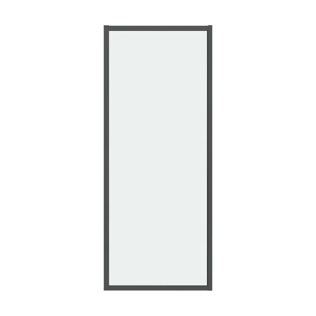 Боковая стенка Grossman Style 200.K33.05.70.21.00 (70х195) черный матовый,стекло прозрачное